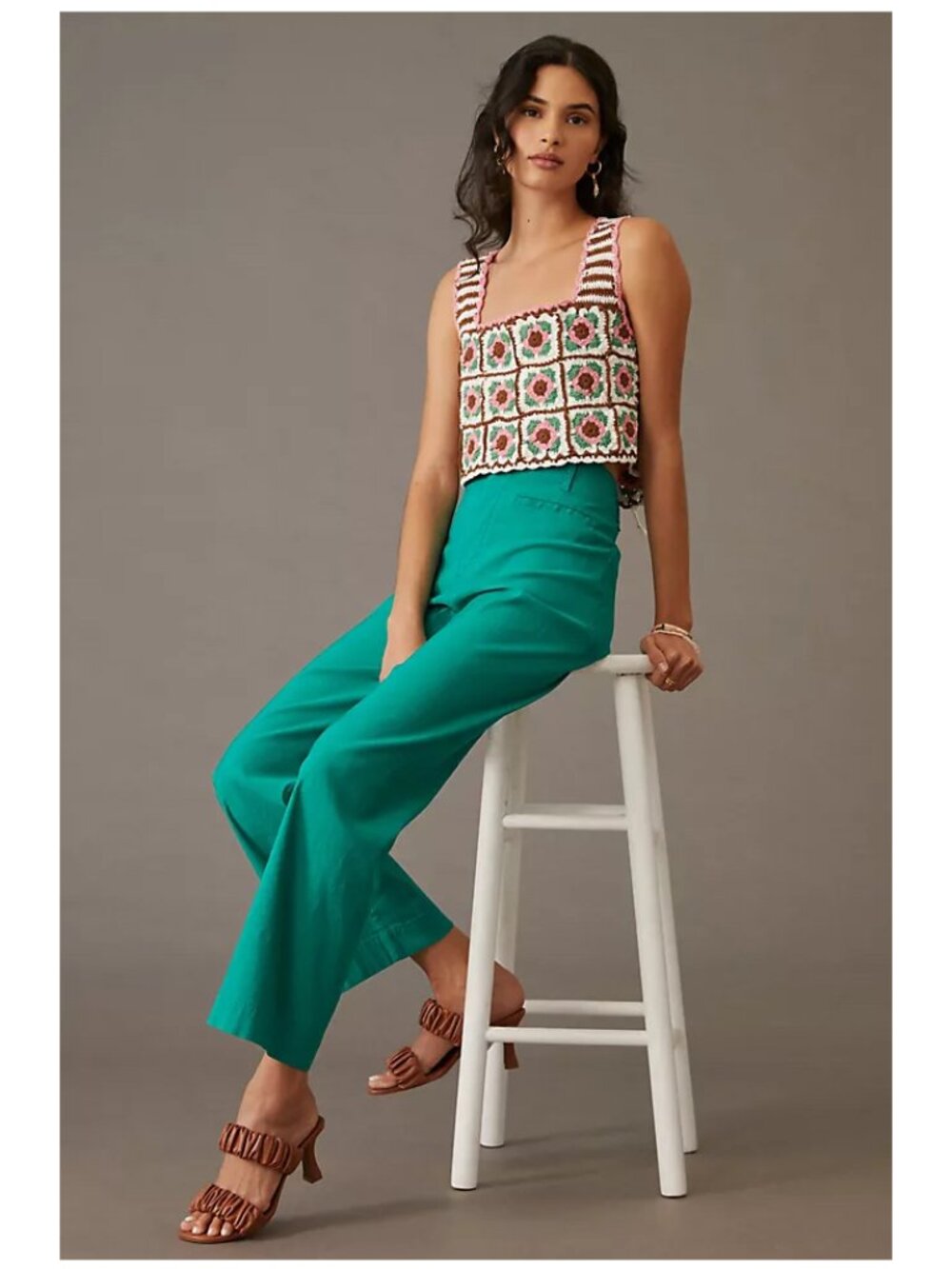 ANTHROPOLOGIE | 100% Cotton Multi Colored Crochet Reversible Tank | NWT - Picture 6 of 10